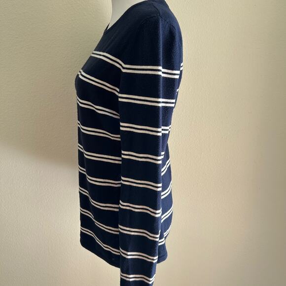 J. McLaughlin Striped Sweater Women’s SZ S Pullover Knit Nautical Preppy Classic - Picture 3 of 10